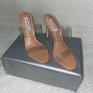 WMN Steve Madden Clear Heels SZ 9